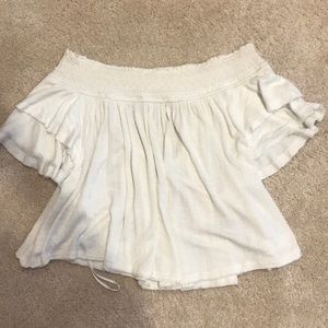 White off the shoulder shirt